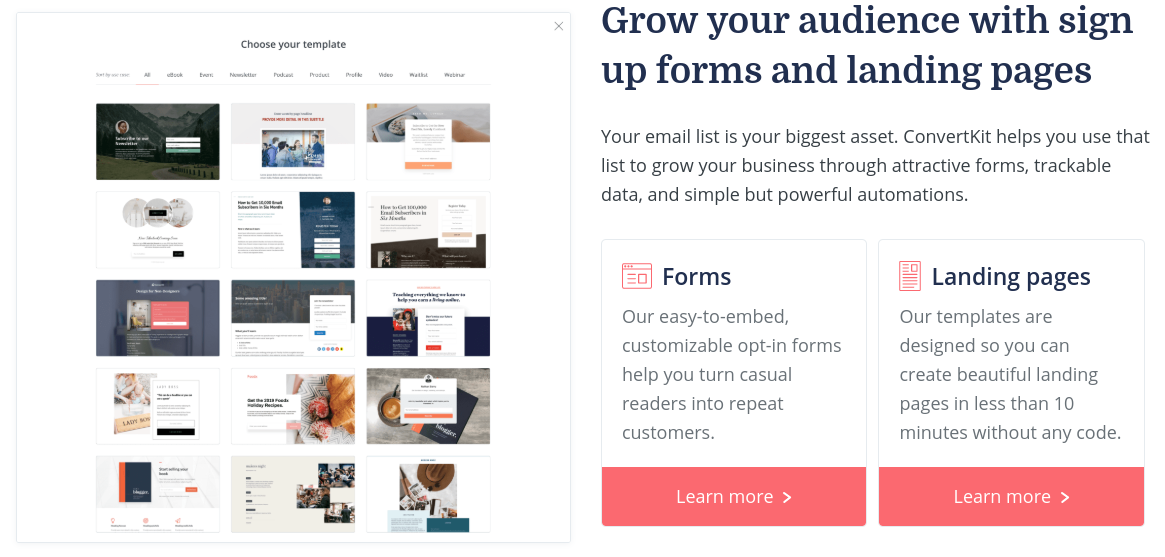 ConvertKit Review: Forms and Landing Pages